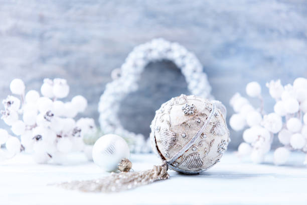 istock Christmas decoration. Bright wooden background. Soft focus. Close up. 1767149368