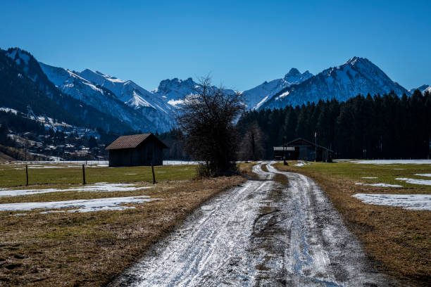 Oberstorf in Germany between mountains