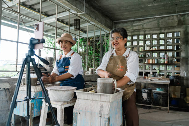 istock Retirement Senior Women Teaching Pottery Classes - Creative Leisure 1767167699