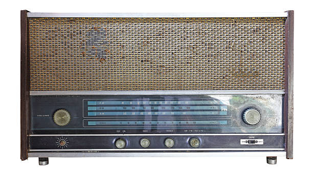 istock Vintage radio isolated over white background, clipping path 176718043