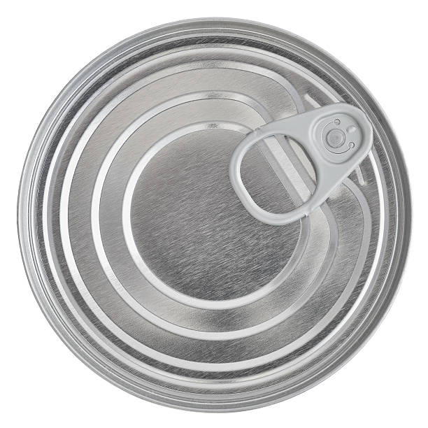 istock Tin Can Lid, Food Preserve Ringpull Canister Sealed Top, Isolated 176720509