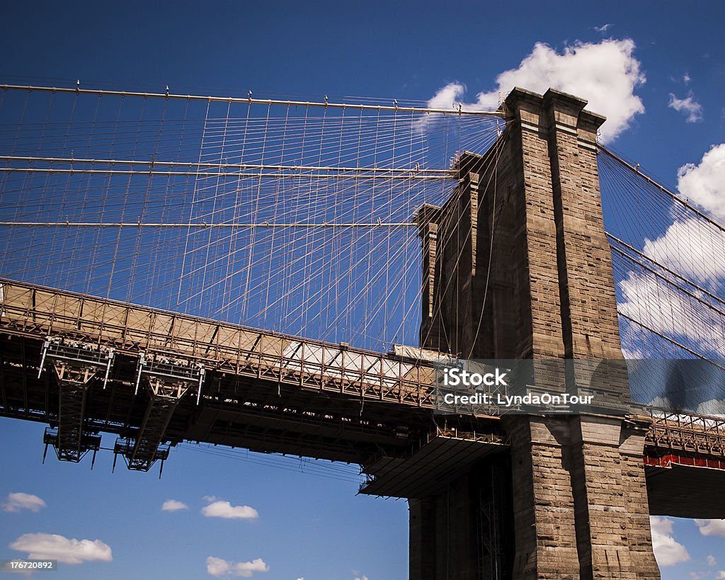 Ponte de Brooklyn e Céu - Royalty-free Ao Ar Livre Foto de stock