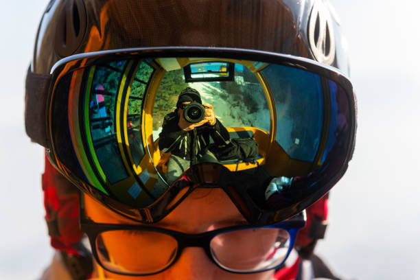 reflection in ski goggles