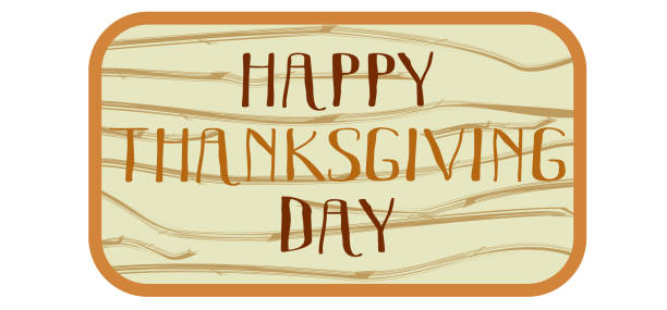 istock Vector logo for Thanksgiving Day, Retro sticker for thanks giving holiday isolated on white. Autumn harvest, original brush typeface for text happy thanksgiving day for banner, Poster, Card 1767222353