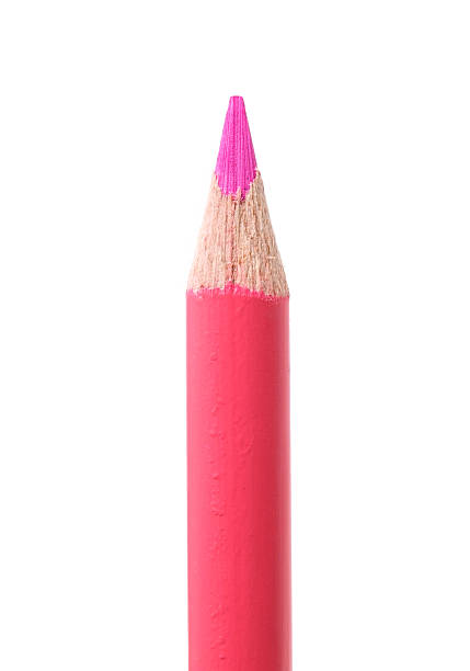 istock Pink pencil isolated on white background 176722272