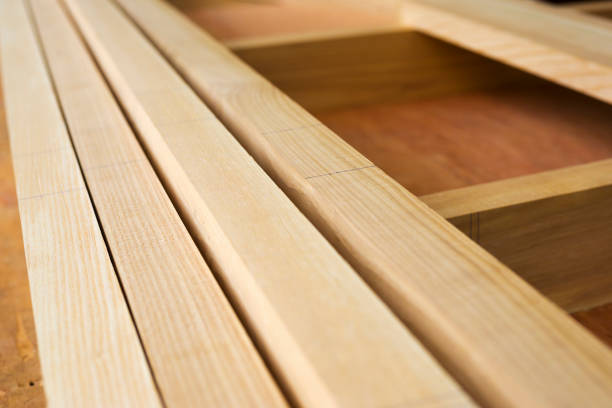 istock View along polished tropical wood 1767223937
