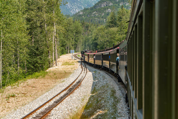 istock White Pass Summit excursion tour train in the mountains, Alaska, USA. 1767225008