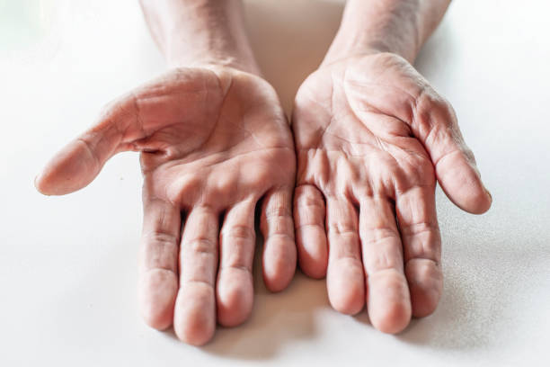 istock The hand of the old man who was asking for help 1767239687