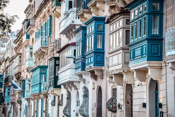 istock Side View Of Bay Windows In Valletta, Malta 1767259827