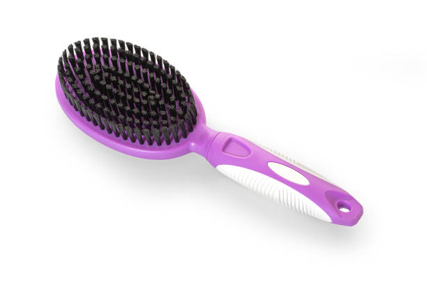 istock Pink and black hair brush 1767284674