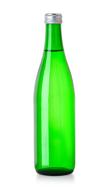 istock Green glass bottle isolated 1767285217