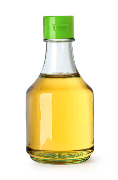 oil or vinegar in a beautiful bottle isolated onwhite background with clipping path