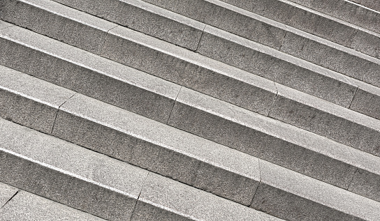 View of granite steps outdoors, closeup, background