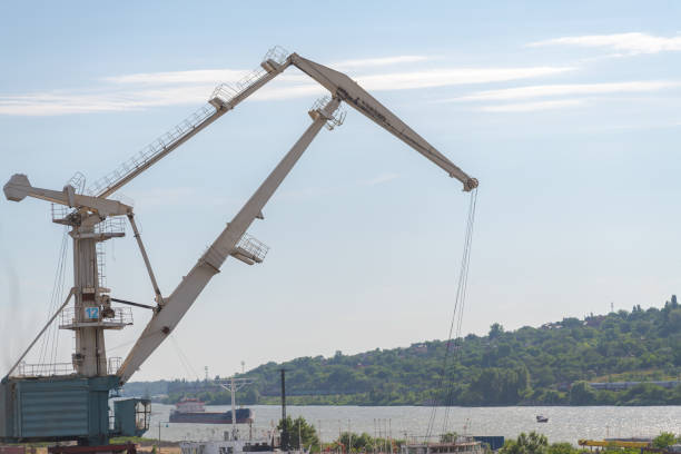 istock level luffing crane in city port 1767289760