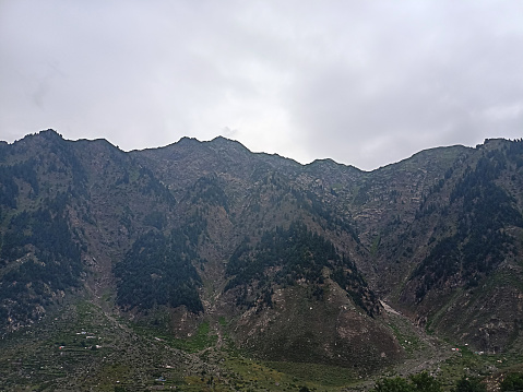 Enjoy the breathtaking beauty of Kaghan Valley, Naran, Khyber Pakhtunkhwa, Pakistan  from above, with an aerial view that showcases the stunning mountains and landscapes.