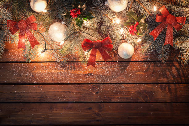 istock Christmas decoration on the wooden background 1767307836