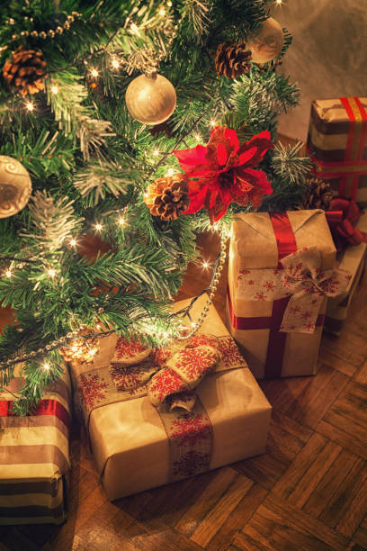 istock Wrapped gifts under the Christmas tree 1767308402