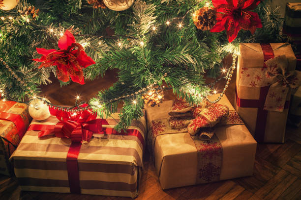 istock Wrapped gifts under the Christmas tree 1767308410