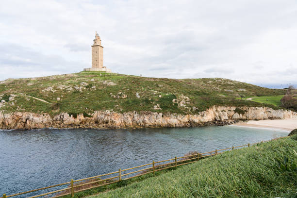 istock Panoramic view of Hercules Tower, A Coruna, Galicia, Spain 1767326702