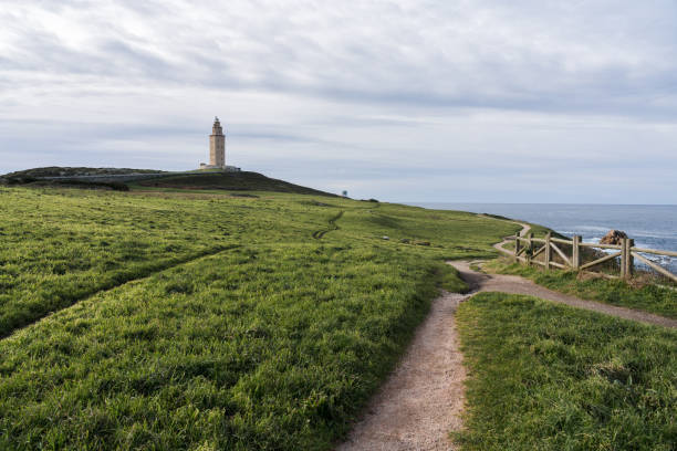 istock Panoramic view of Hercules Tower, A Coruna, Galicia, Spain 1767327224