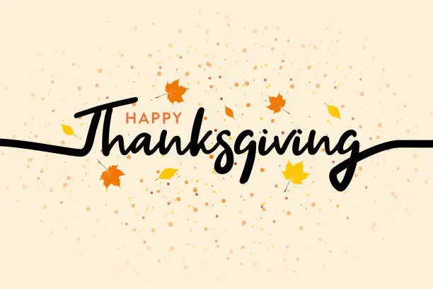Vector illustration of Happy Thanksgiving Day Typography Poster Vector Design.