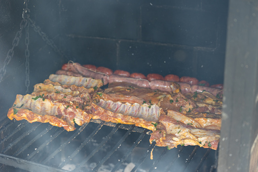 Sizzling barbecue delights with mouthwatering churrasco and juicy chorizos