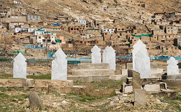 Kabul cemetery, Afghanistan stock photo