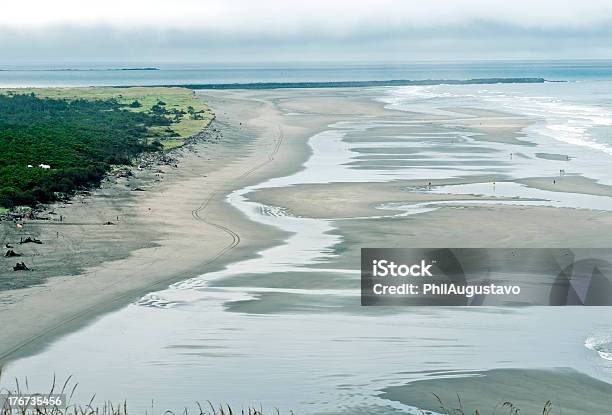 Foto de Areia Da Praia Do Rio Onde O Mar Encontra No Estado De Washington e mais fotos de stock de Acampar