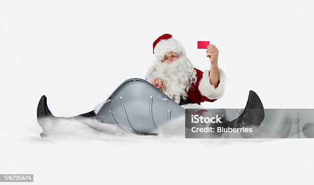 Pai Natal - Fotografias de stock e mais imagens de Pai Natal - Pai Natal, Cartão de Crédito, Escorregar