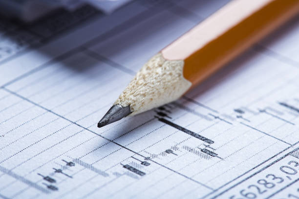 istock Accounting document with pencil, financial diagram and checking financial chart. Concept of banking, financial report and financial audit. 1767362343