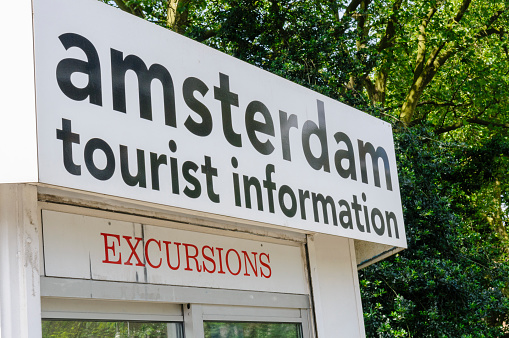 Sign at an Amsterdam Tourist Information office