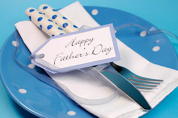 istock Happy Fathers Day table place setting close up 176736930