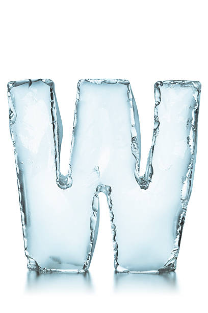 istock Letter W frozen ice block alphabet 176737626
