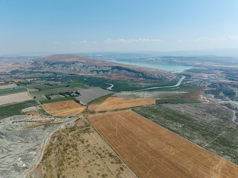 Nallihan Bird Sanctuary (Nallıhan Kuş Cenneti) in Turkiye's Ankara. Taken via drone.