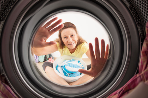 Washer Machine Running Running A Washing Machine Stock Photo - Download Image Now - Indoors ...