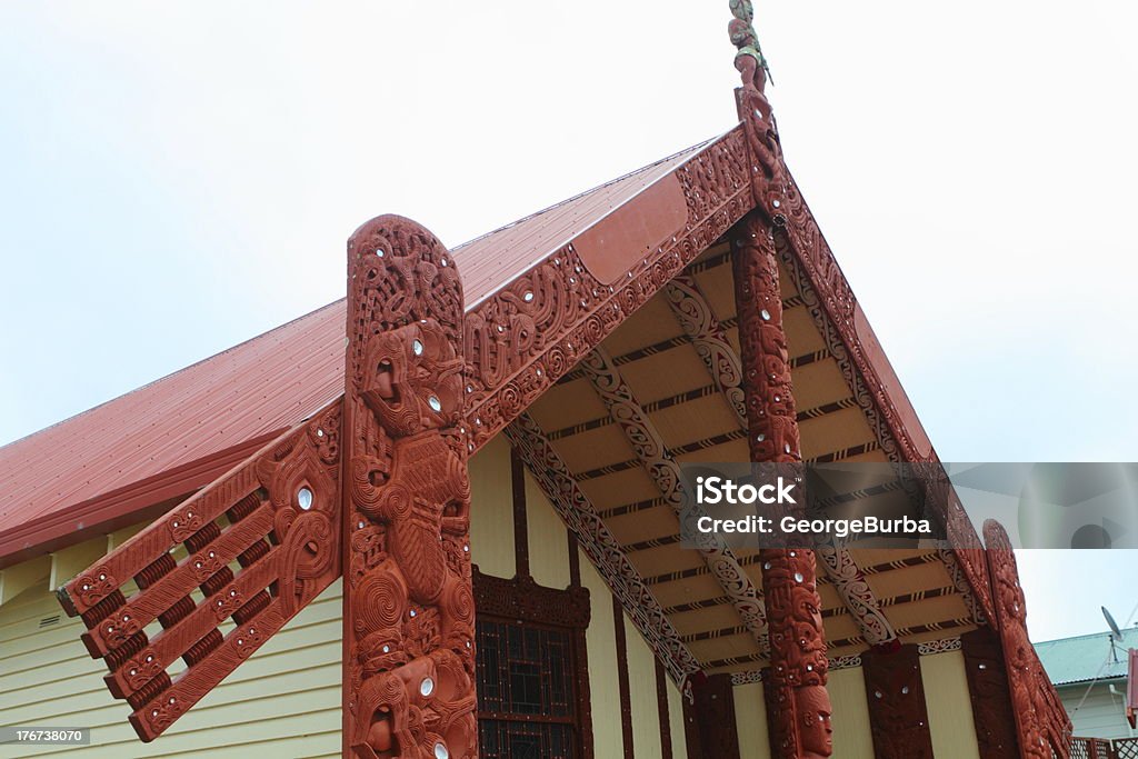 Maori casa em Rotorua - Royalty-free Cultura Maori Foto de stock