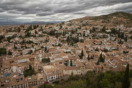 View of the old city of Granada. Spain. Andalusia.