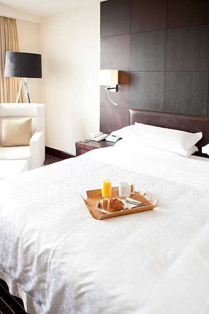 istock Breakfast in bed at a hotel room 176741191