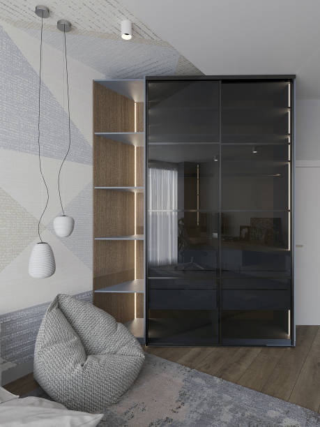 istock Shaded Glass Wardrobe modern design interior 1767414765