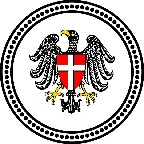 Vector illustration of Wien Wappen