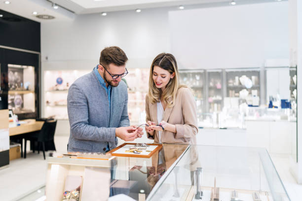 istock Business man in jewelry store 1767454635