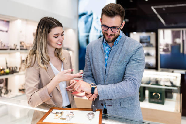 istock Business man in jewelry store 1767454646
