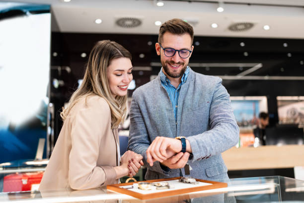 istock Business man in jewelry store 1767454647
