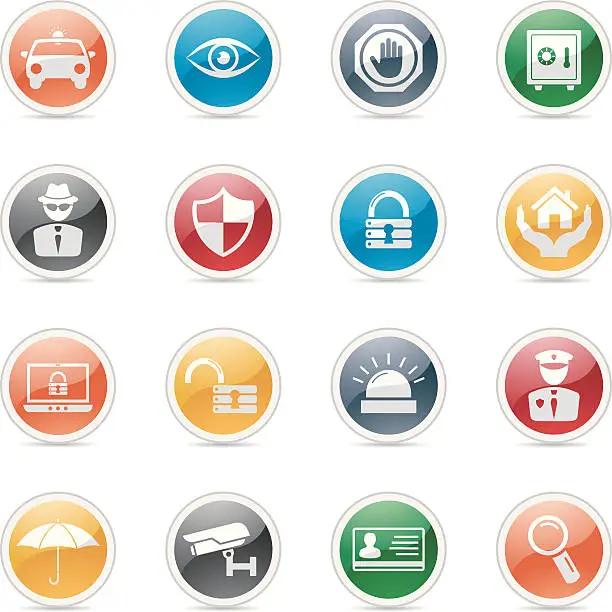 Vector illustration of Security Icons