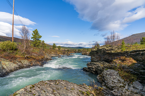 Tessanden, a tributary of the Sjoa River in Jotunheim National Park, Scandinavia, Norway
