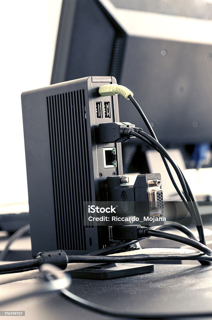 Pc connection - Foto stock royalty-free di Cavo USB