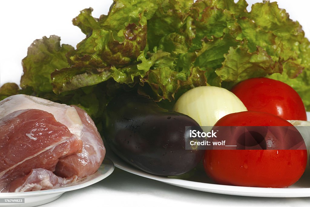 Vida de verduras y carne para cocinar - Foto de stock de Alimento libre de derechos