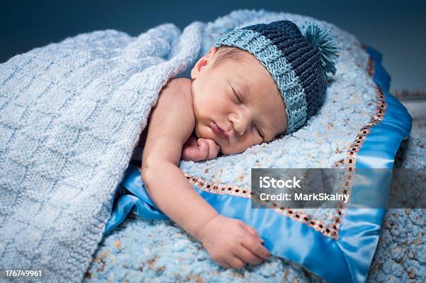 Sleeping Newborn Stock Photo - Download Image Now - Babies Only, Baby - Human Age, Baby Boys