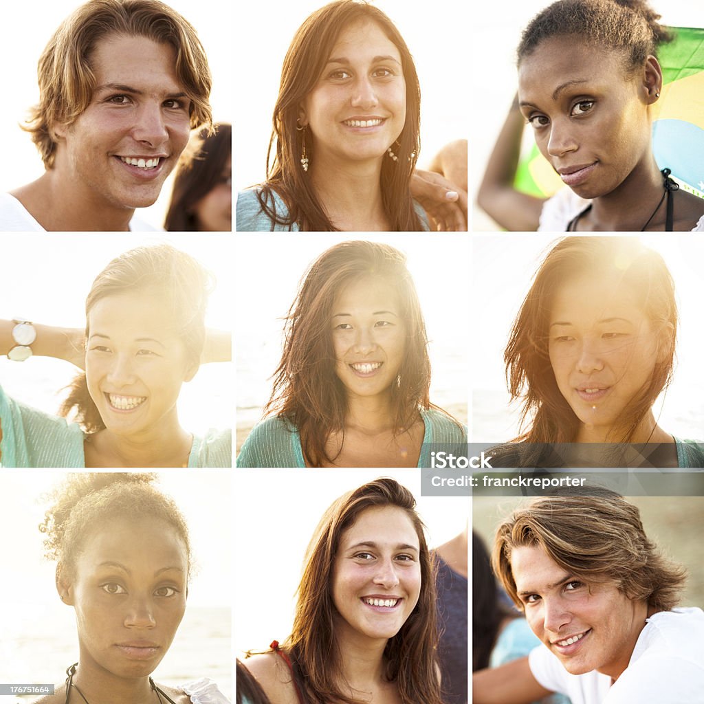 Группа различных подростков expression on summer - Стоковые фото 20-29 лет роялти-фри
