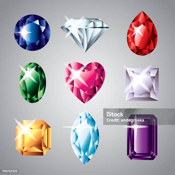 ダイヤモンドおよび宝石セット - アイコンのベクターアート素材や画像を多数ご用意 - アイコン, アイコンセット, アクアマリン
